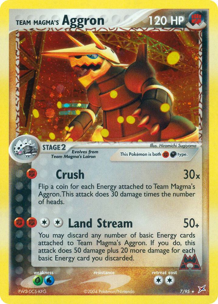 Pokemon Team Magma's Aggron 7/95 Team Magma vs Team Aqua