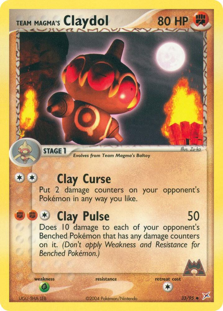 Pokemon Team Magma's Claydol 33/95 Team Magma vs Team Aqua