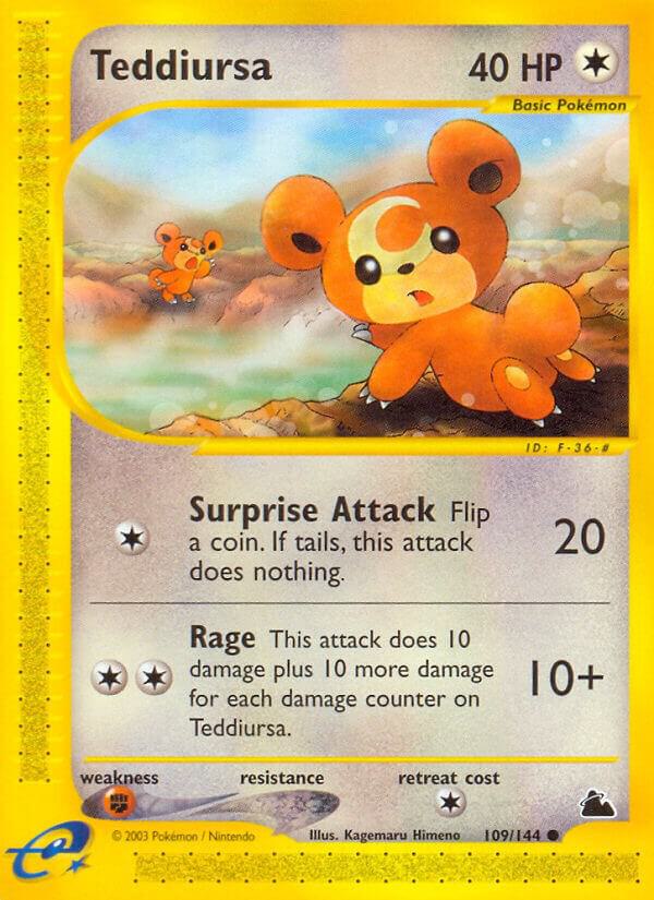 Pokemon Teddiursa 109/144 Skyridge