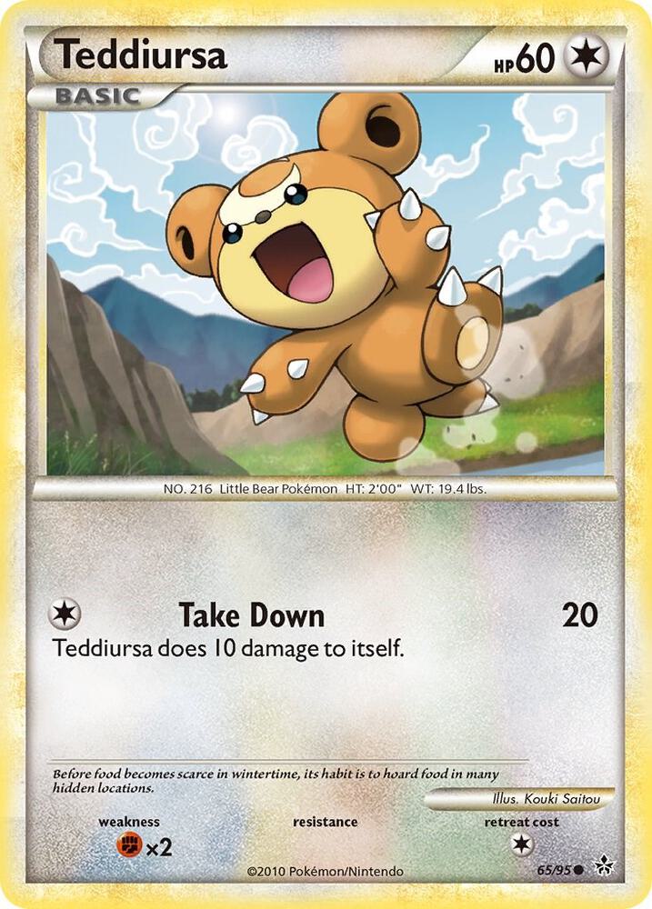 Pokemon Teddiursa 65/95 Unleashed