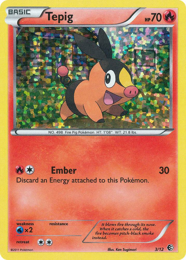 Pokemon Tepig 3/12 McDonald's Collection 2011