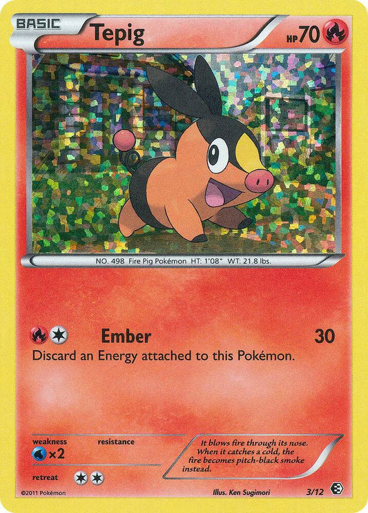 Pokemon Tepig 3/12 McDonald's Collection 2011