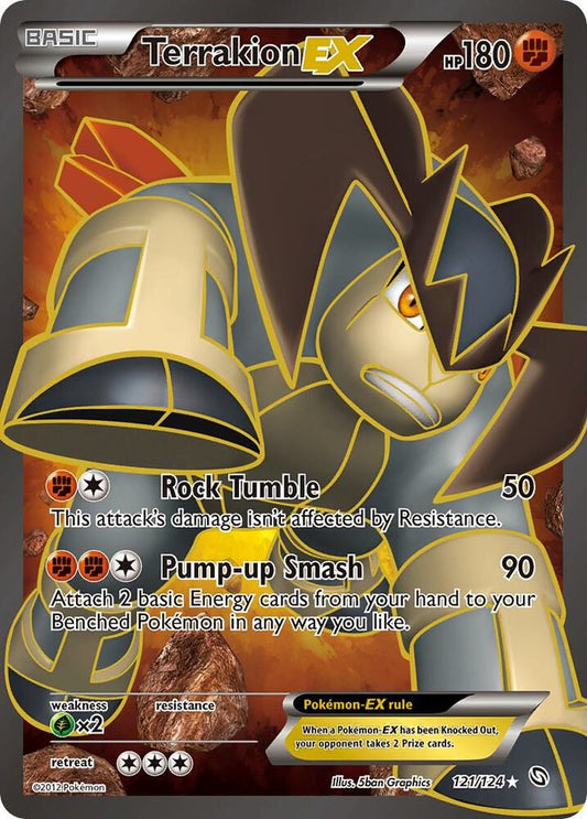 Pokemon Terrakion EX 121/124 Dragons Exalted