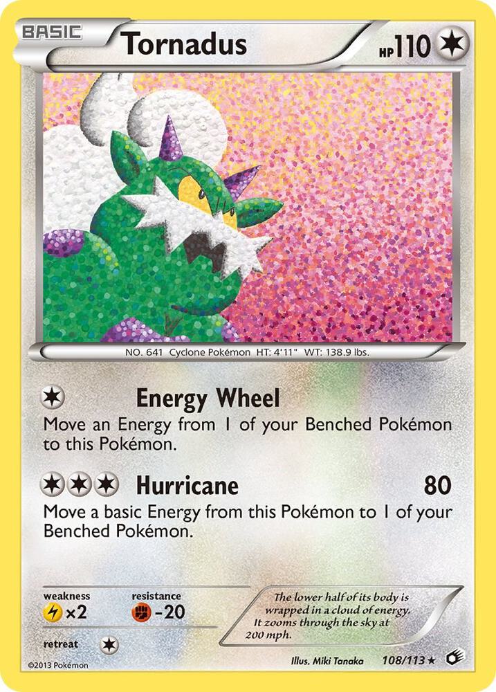 Pokemon Tornadus 108/113 Legendary Treasures