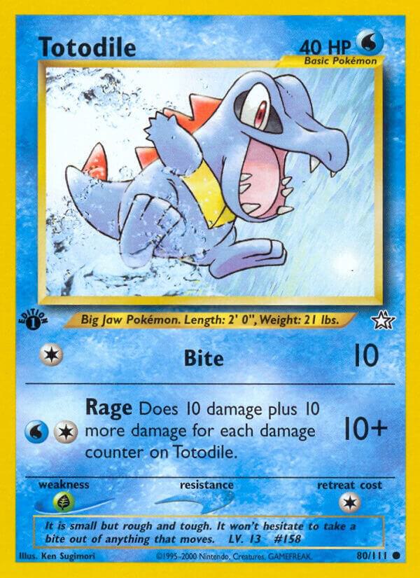 Pokemon Totodile # 80 Neo Genesis