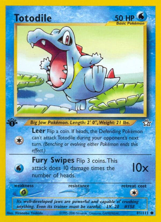 Pokemon Totodile # 81 Neo Genesis