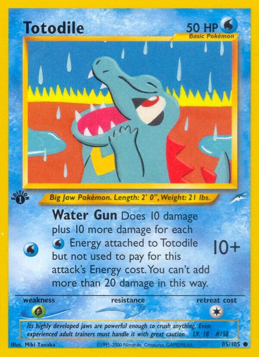 Pokemon Totodile 85/105 Neo Destiny