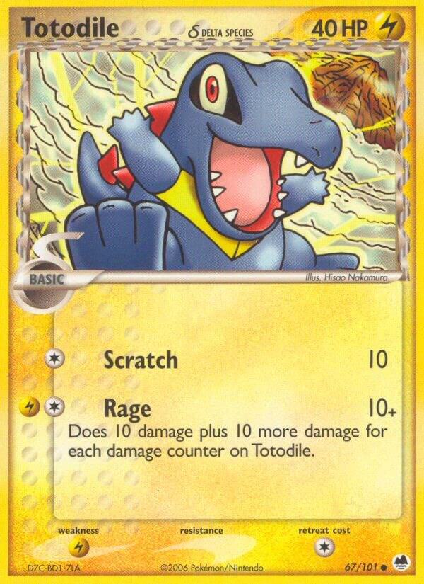 Pokemon Totodile δ 67/101 Dragon Frontiers
