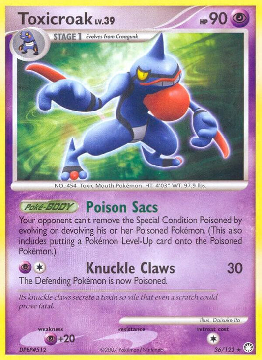 Pokemon Toxicroak 36/123 Mysterious Treasures