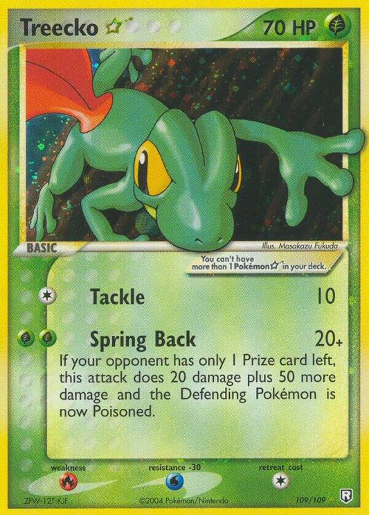 Pokemon Treecko Gold Star 109/109 Team Rocket Returns