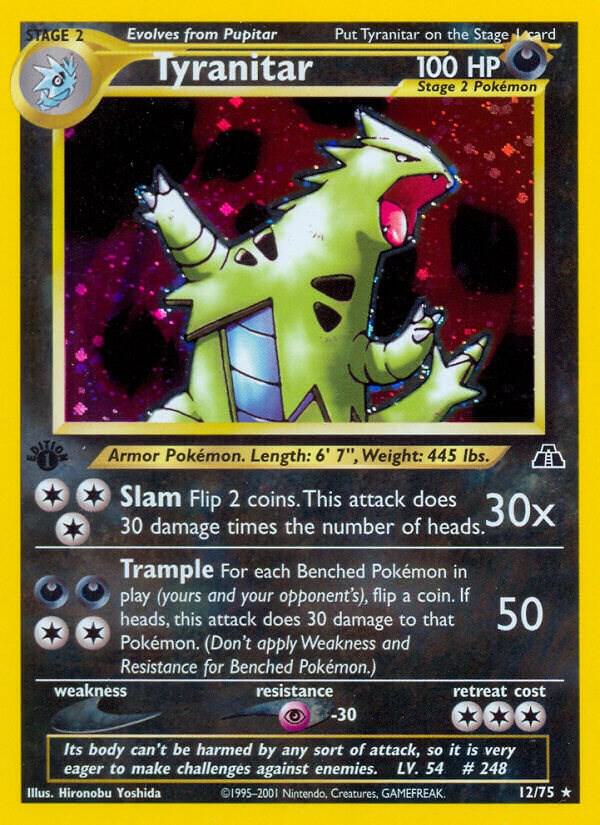 Pokemon Tyranitar 12/75 Neo Discovery