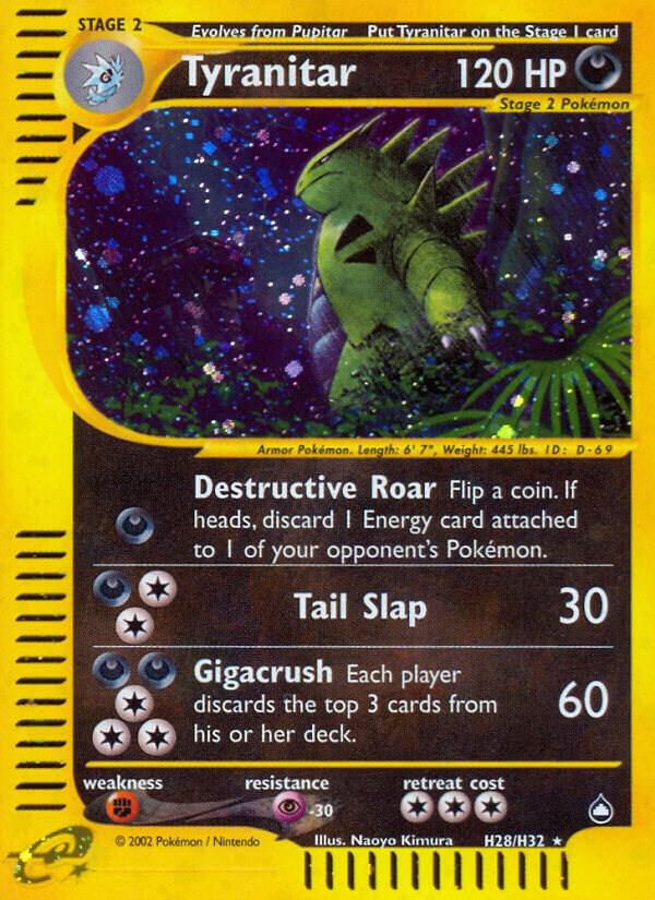 Pokemon Tyranitar H28/147 Aquapolis