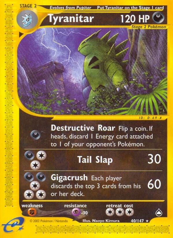 Pokemon Tyranitar 40/147 Aquapolis