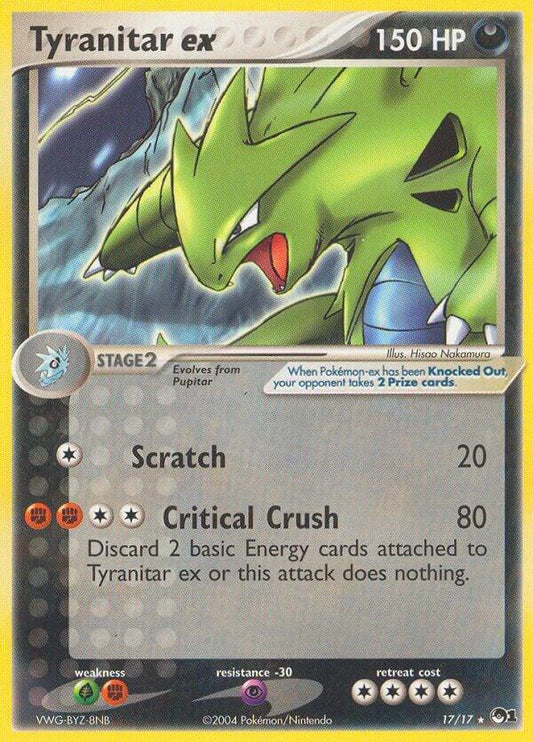 Pokémon Tyranitar ex 17/17 Holo POP Series 1