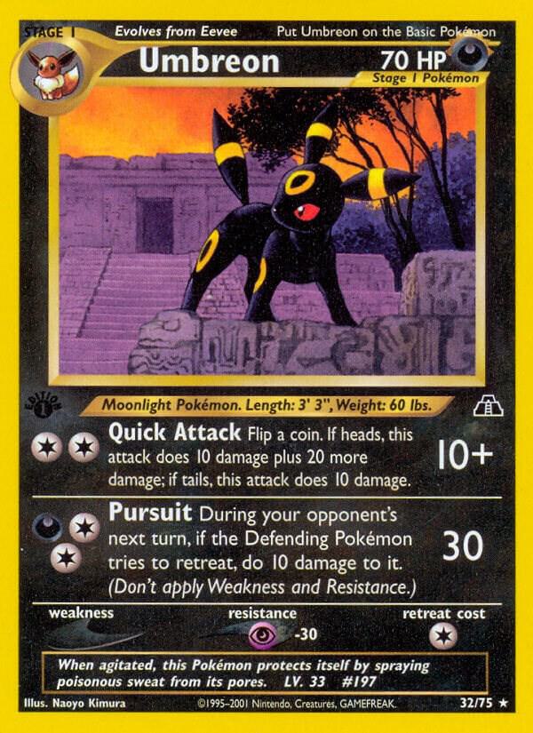 Pokemon Umbreon 32/75 Neo Discovery