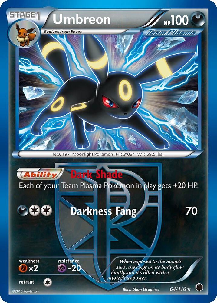 Pokemon Umbreon 64/116 Plasma Freeze