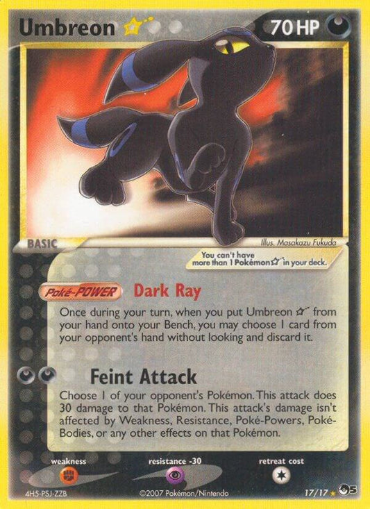 Pokemon Umbreon ⭐ 17/17 POP Series 5