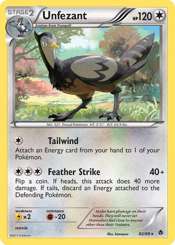Pokemon Unfezant 82/98 Emerging Powers