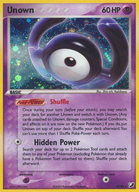 Pokemon Unown H/28 Unseen Forces
