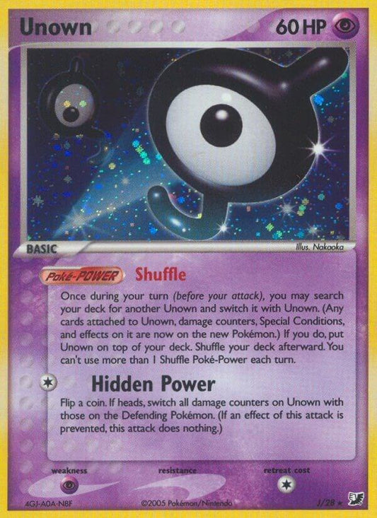 Pokemon Unown J/28 Unseen Forces