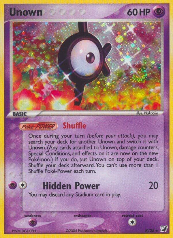 Pokemon Unown K/28 Unseen Forces