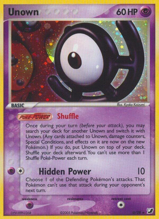 Pokemon Unown U/28 Unseen Forces