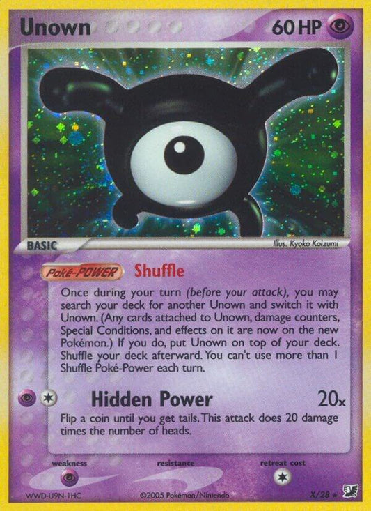 Pokemon Unown X/28 Unseen Forces