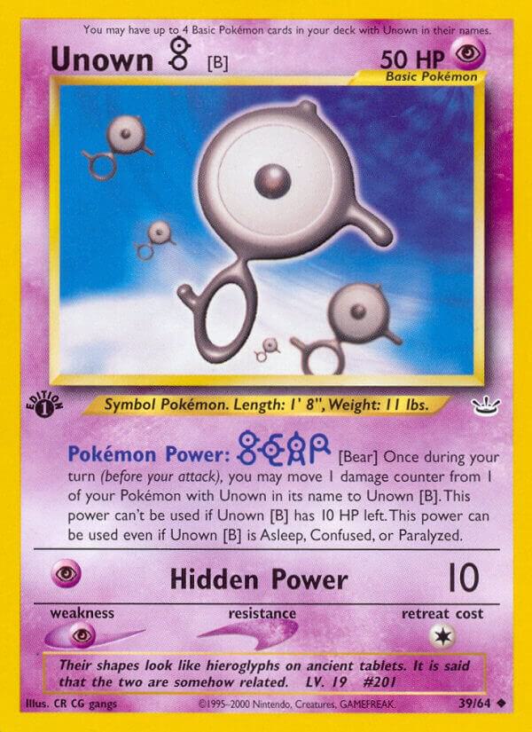 Pokemon Unown B 39/64 Neo Revelation