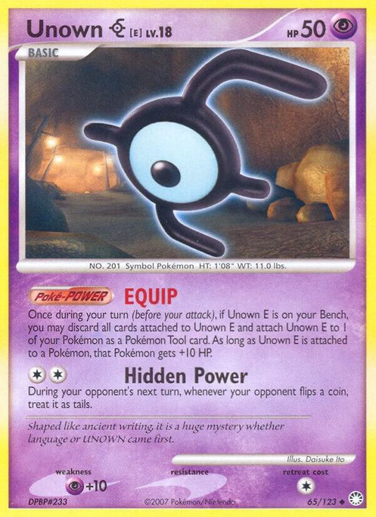 Pokemon Unown E 65/123 Mysterious Treasures