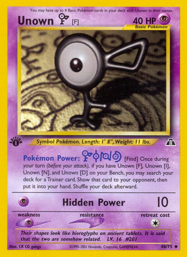 Pokemon Unown F 48/75 Neo Discovery