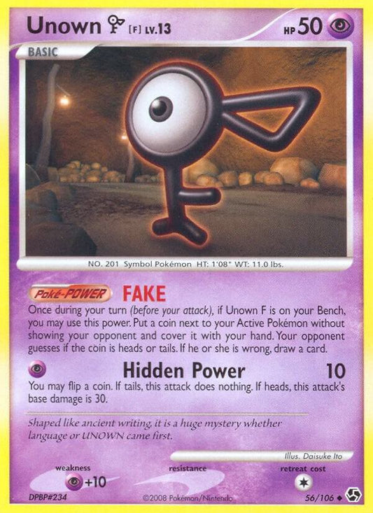 Pokemon Unown F 56/106 Great Encounters
