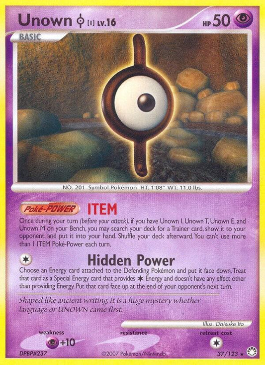 Pokemon Unown I 37/123 Mysterious Treasures