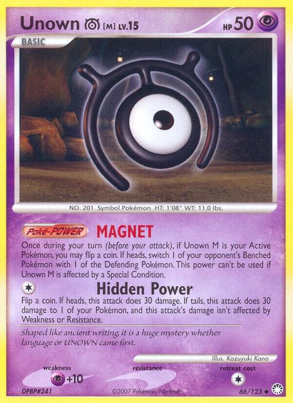 Pokemon Unown M 66/123 Mysterious Treasures