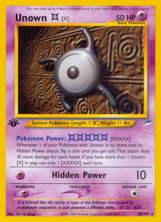 Pokemon Unown X 30/105 Neo Destiny
