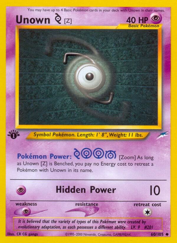 Pokemon Unown Z 60/105 Neo Destiny