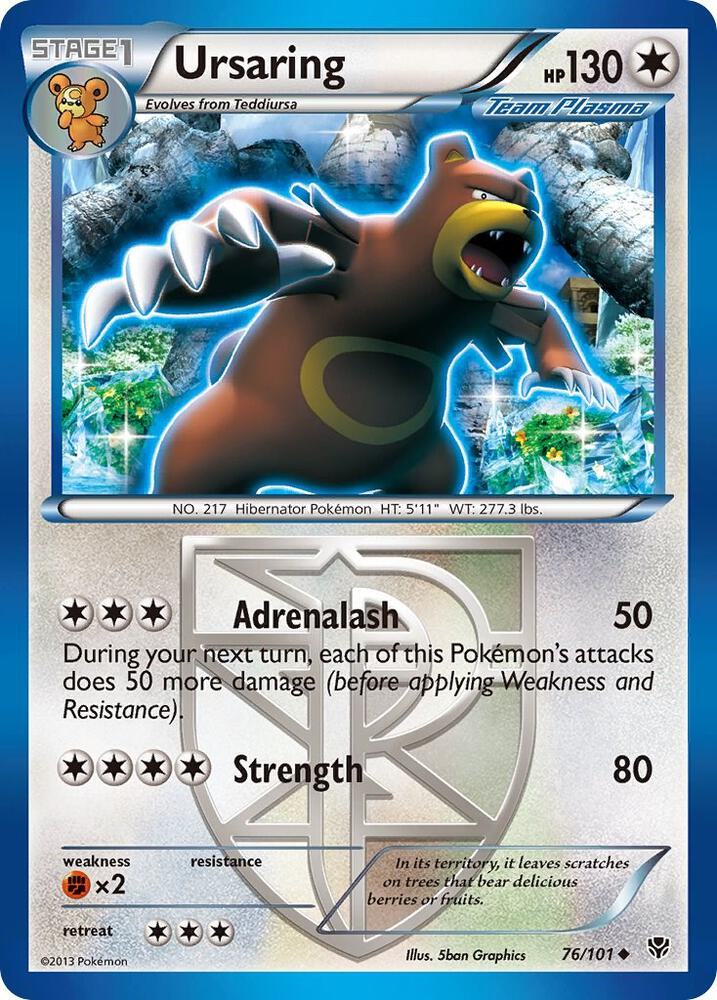 Pokemon Ursaring 76/101 Plasma Blast