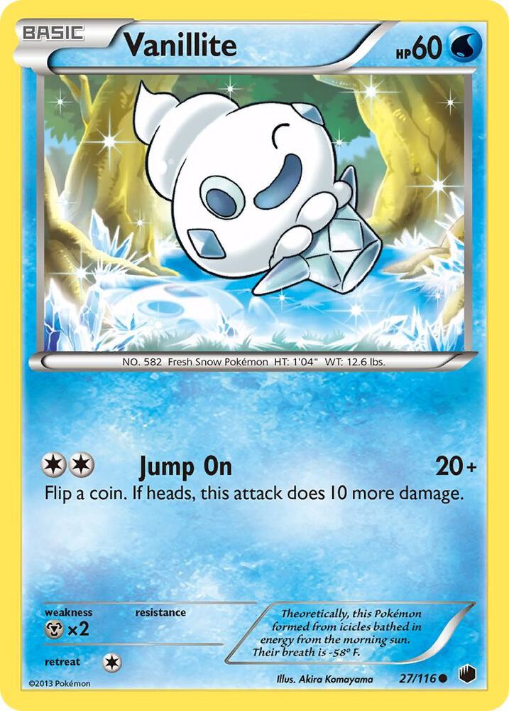 Pokemon Vanillite 27/116 Plasma Freeze