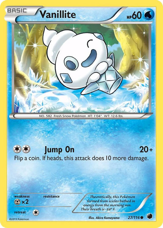 Pokemon Vanillite 27/116 Plasma Freeze