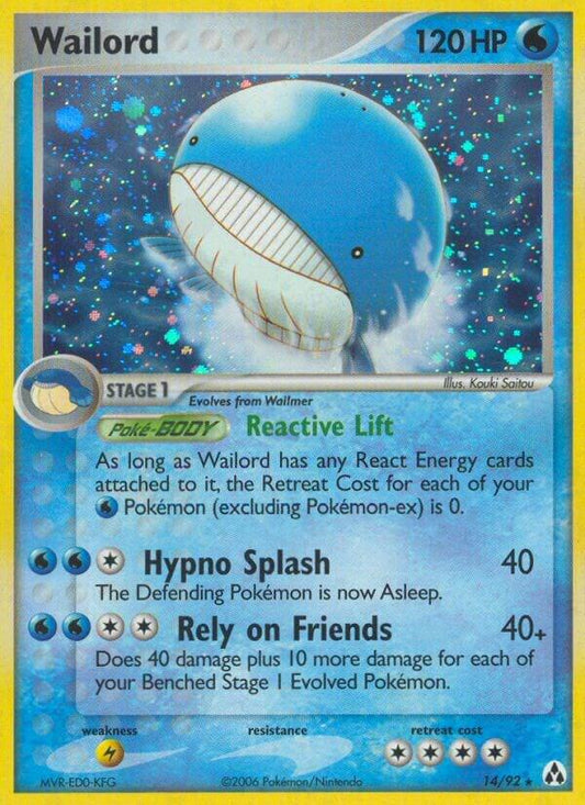 Pokemon Wailord 14/92 Legend Maker