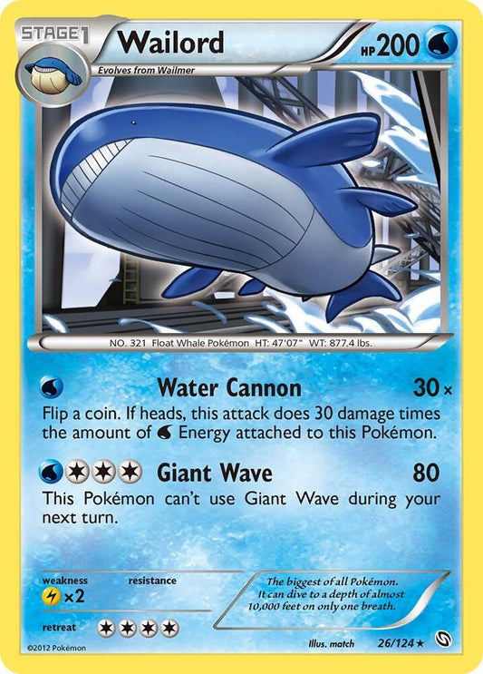 Pokemon Wailord 26/124 Dragons Exalted