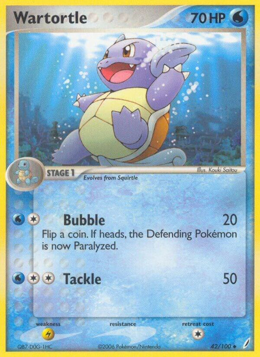 Pokemon Wartortle 42/100 Crystal Guardians