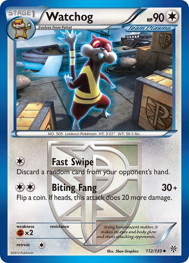 Pokemon Watchog 112/135 Plasma Storm