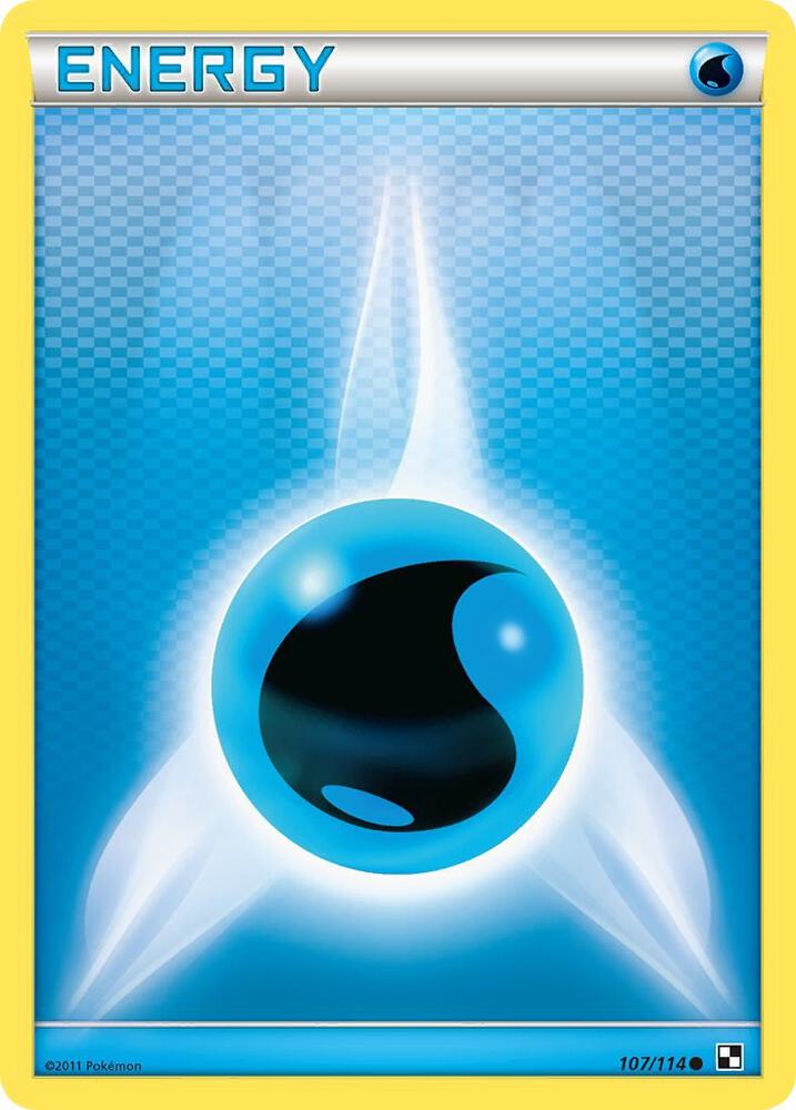 Pokemon Water Energy 107/114 Black & White