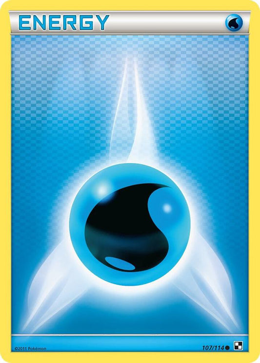 Pokemon Water Energy 107/114 Black & White