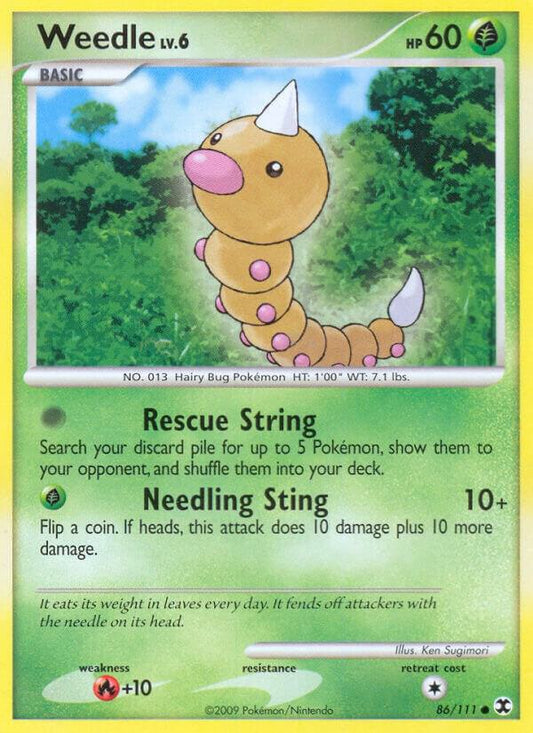 Pokemon Weedle 86/111 Rising Rivals