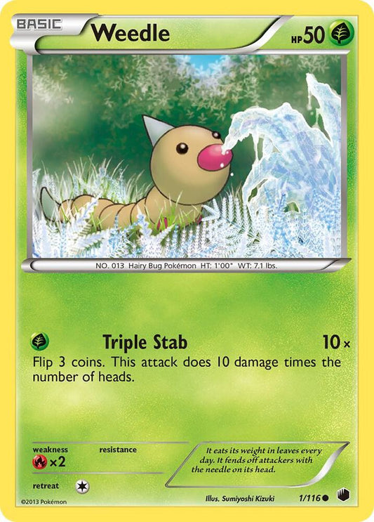 Pokemon Weedle 1/116 Plasma Freeze