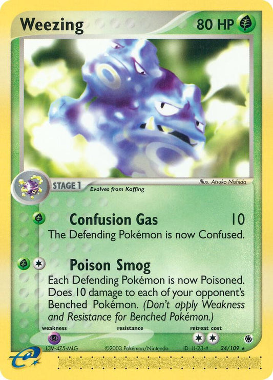 Pokemon Weezing 24/109 EX Ruby & Sapphire