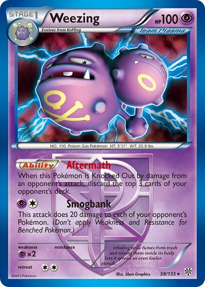 Pokemon Weezing 58/135 Plasma Storm