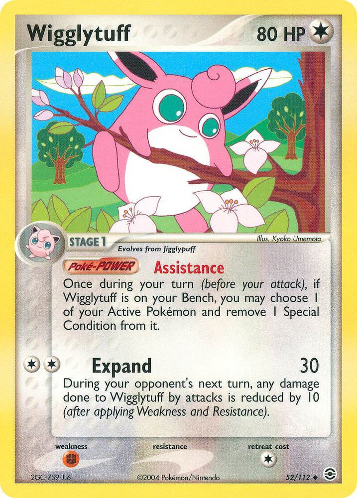 Pokemon Wigglytuff 52/112 FireRed & LeafGreen