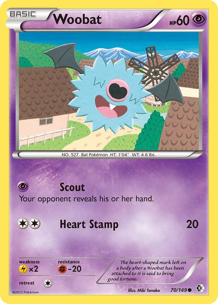Pokemon Woobat 70/149 Boundaries Crossed
